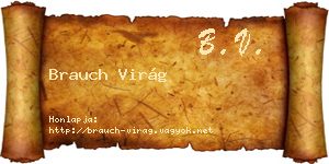 Brauch Virág névjegykártya